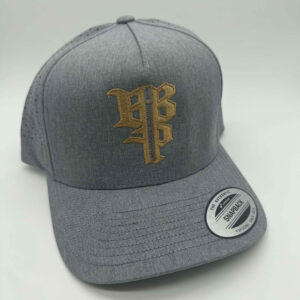 BBP Gold Monogram Elite Pickleball Hat – Grey Performance Snapback