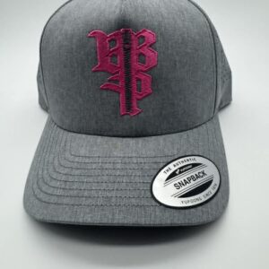 BBP Pink Monogram Elite Pickleball Hat Grey Performance Snapback
