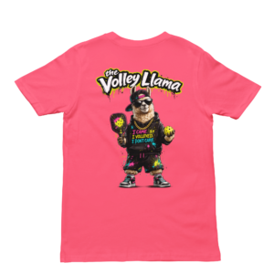 back of Volley Llama Hot Pink